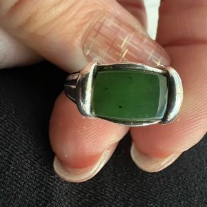 Silver and Jade ring